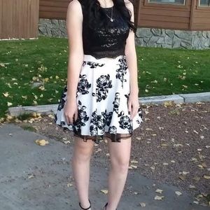 Two piece floral Homecoming Dress
